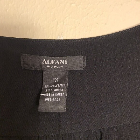 Vintage Alfani Woman's Black Wrap Dress NWT Size 1X - Picture 6 of 7